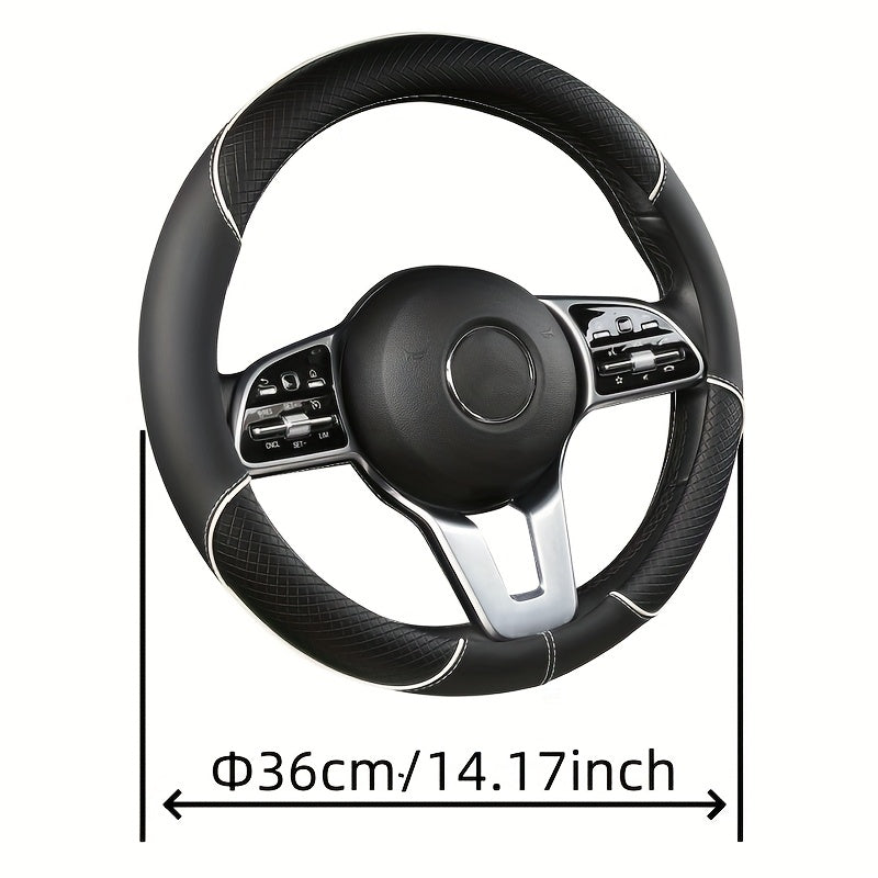 PVC Steering Wheel Cover Black and Red Fit Most Vehicles