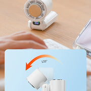 Portativ yig'iladigan qo'l fan, 100 tezlikli turbo, USB bilan qayta zaryadlanadigan, kiyish uchun mo'ljallangan dizayn