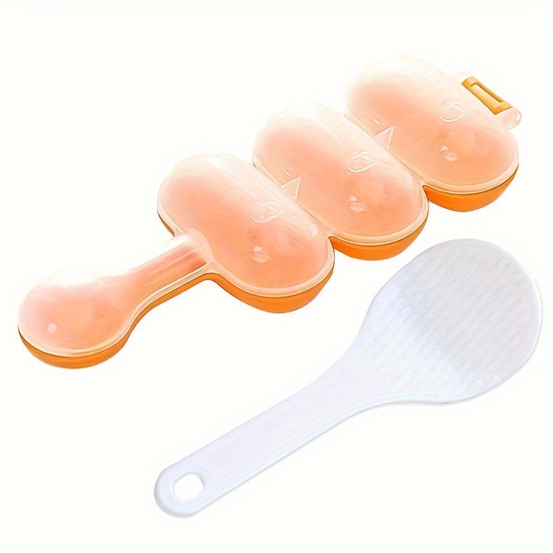 Пластиковый шейкер для рисовых шариков для детей с мультяшными дизайнами, удобный кухонный гаджет для приготовления круглых рисовых шариков, идеален для домашнего использования