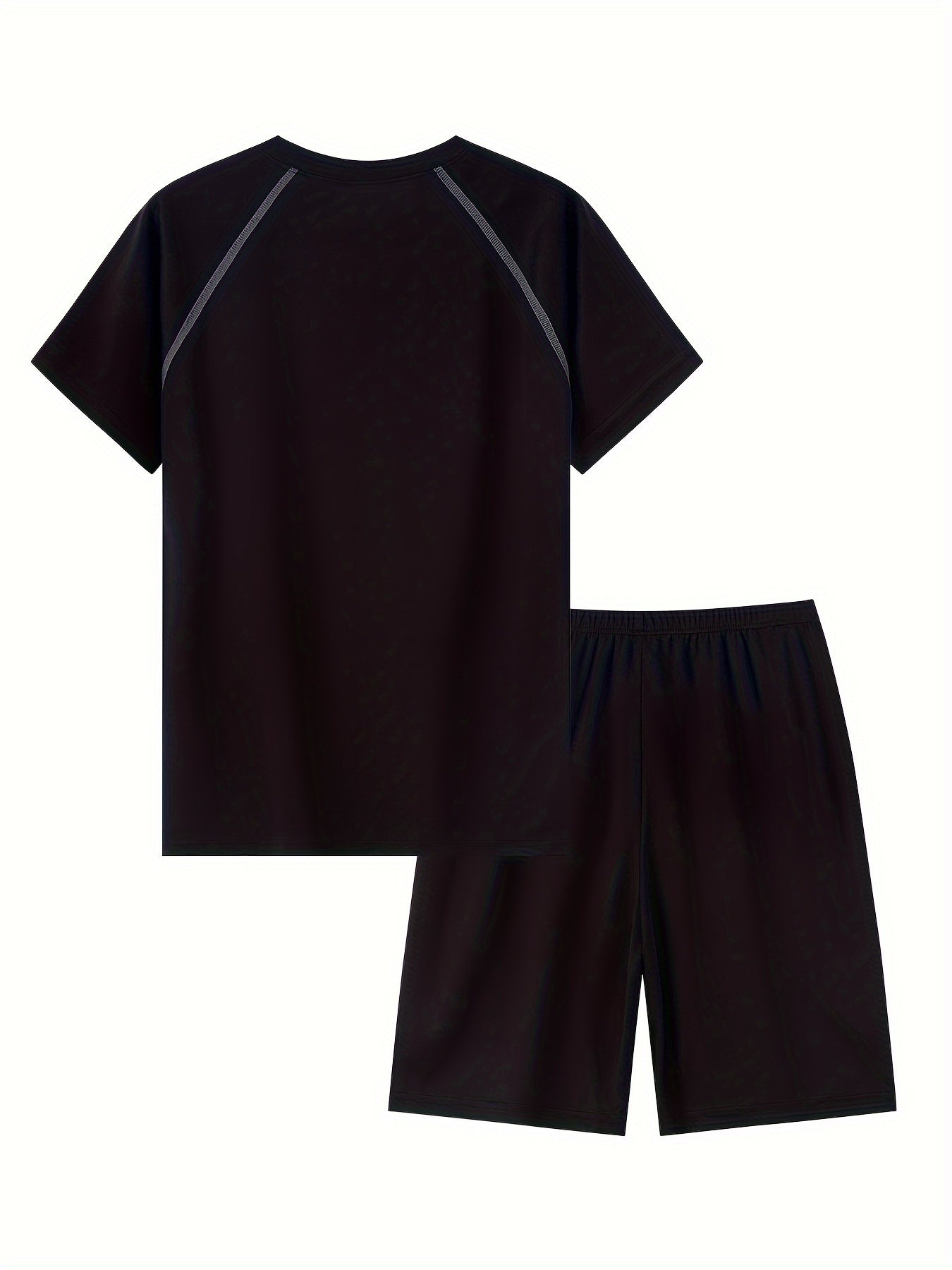 Boys Summer Athletic Set 13-16 Quick-Dry Polyester T-Shirt and Shorts Casual