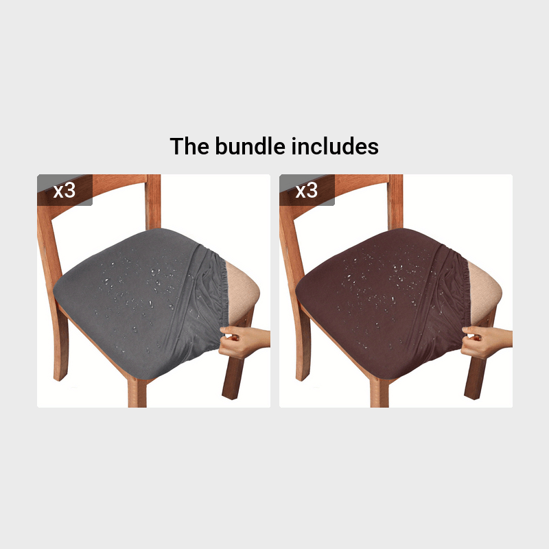 1 dona oshxona stulining o'rindiq qopqog'i, elastik bog'ichlar bilan.