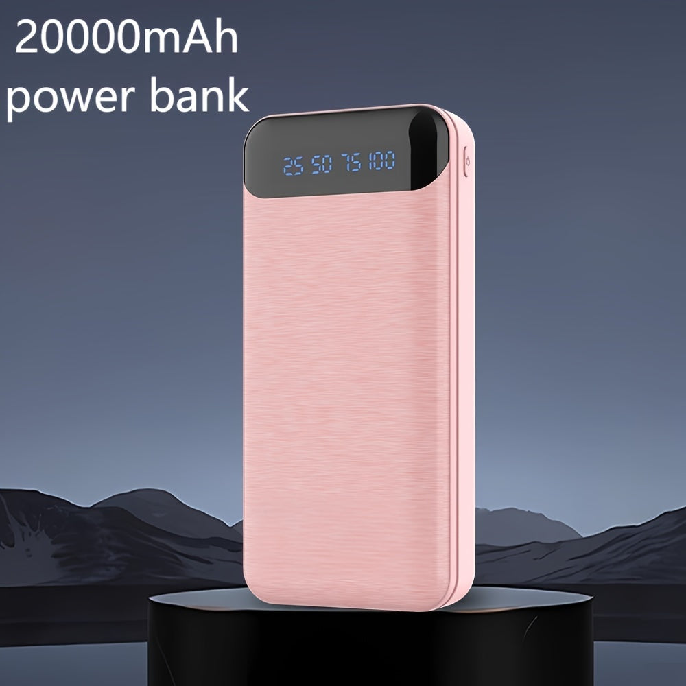 20000mAh Portable Power Bank Fast Charging USB-C USB-A Universal Compatibility Compact Travel Emergency