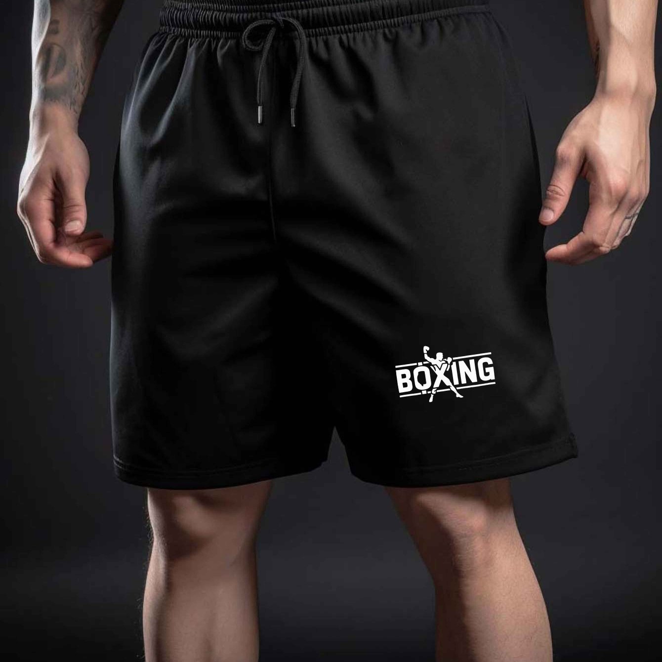 Plus Size Boxing Shorts for Big and Tall Athletes Polyester Casual Woven