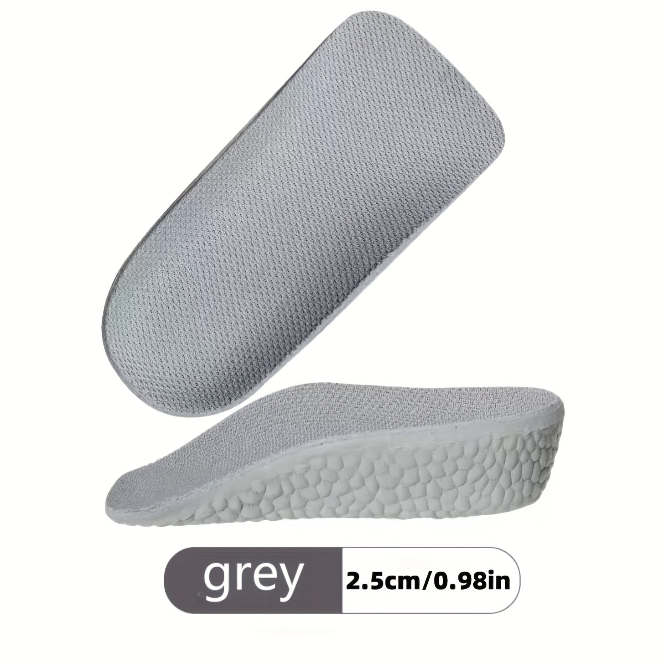 Unisex Memory Foam Height-Increasing Insoles with Arch Support and Shock Absorption