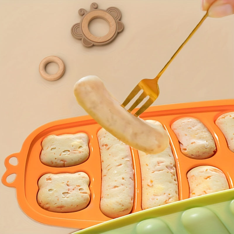 Silicone Food Mold Set for Sausages and Food Storage Square Containers with Flip Top Lid