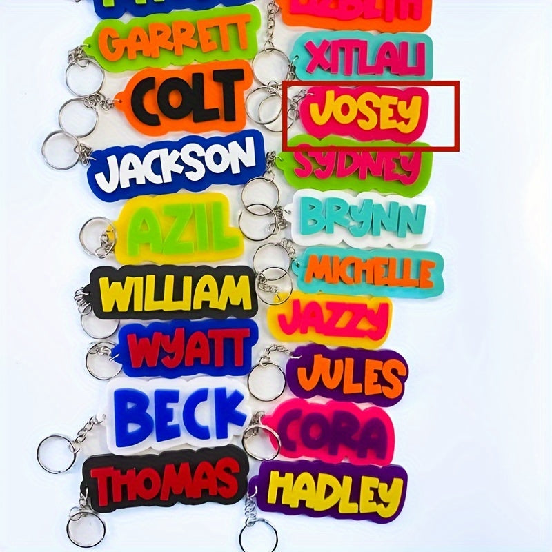 Personalized Alphabet Acrylic Keychain for Kids Backpack Gift