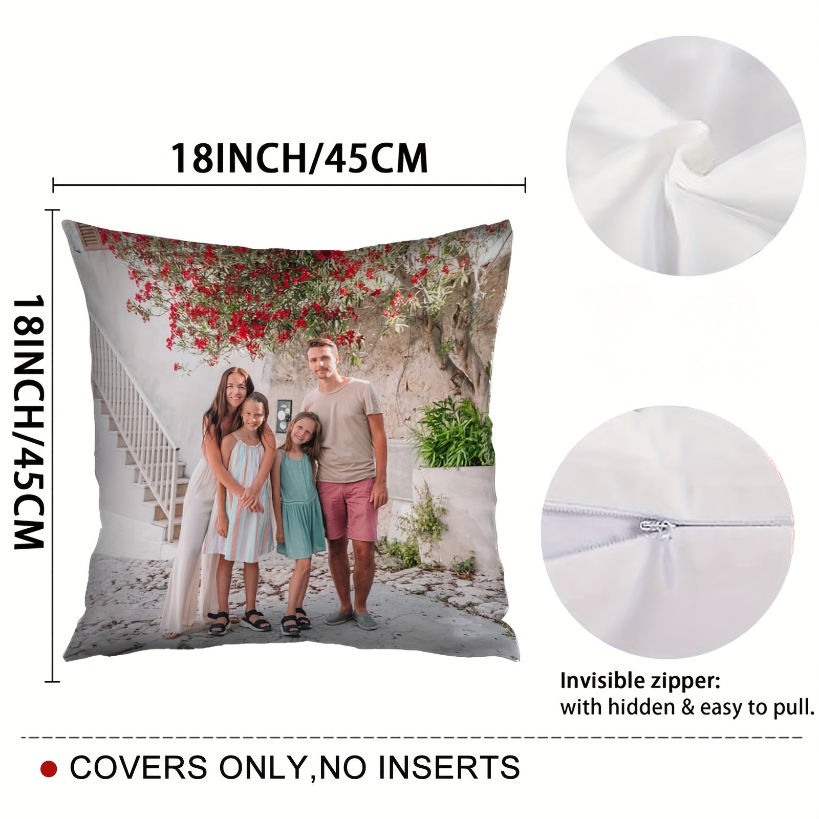 45.72x45.72 cm Custom Knit Polyester Cushion Cover for Nursery and Home Decor