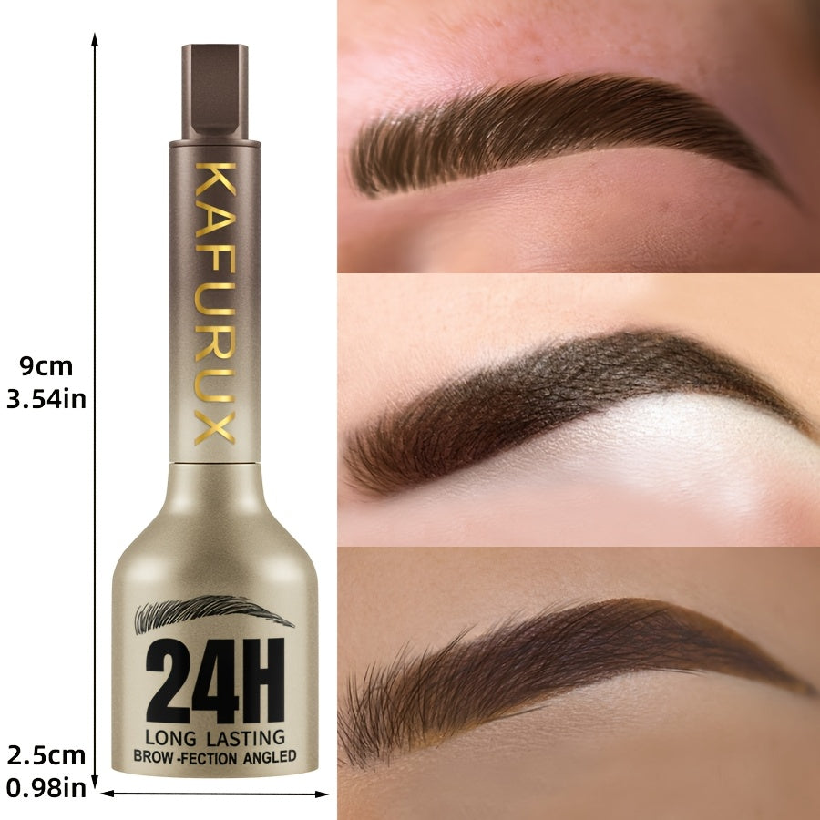 Lápiz de cejas impermeable para mujer marrón, maquillaje duradero resistente al sudor