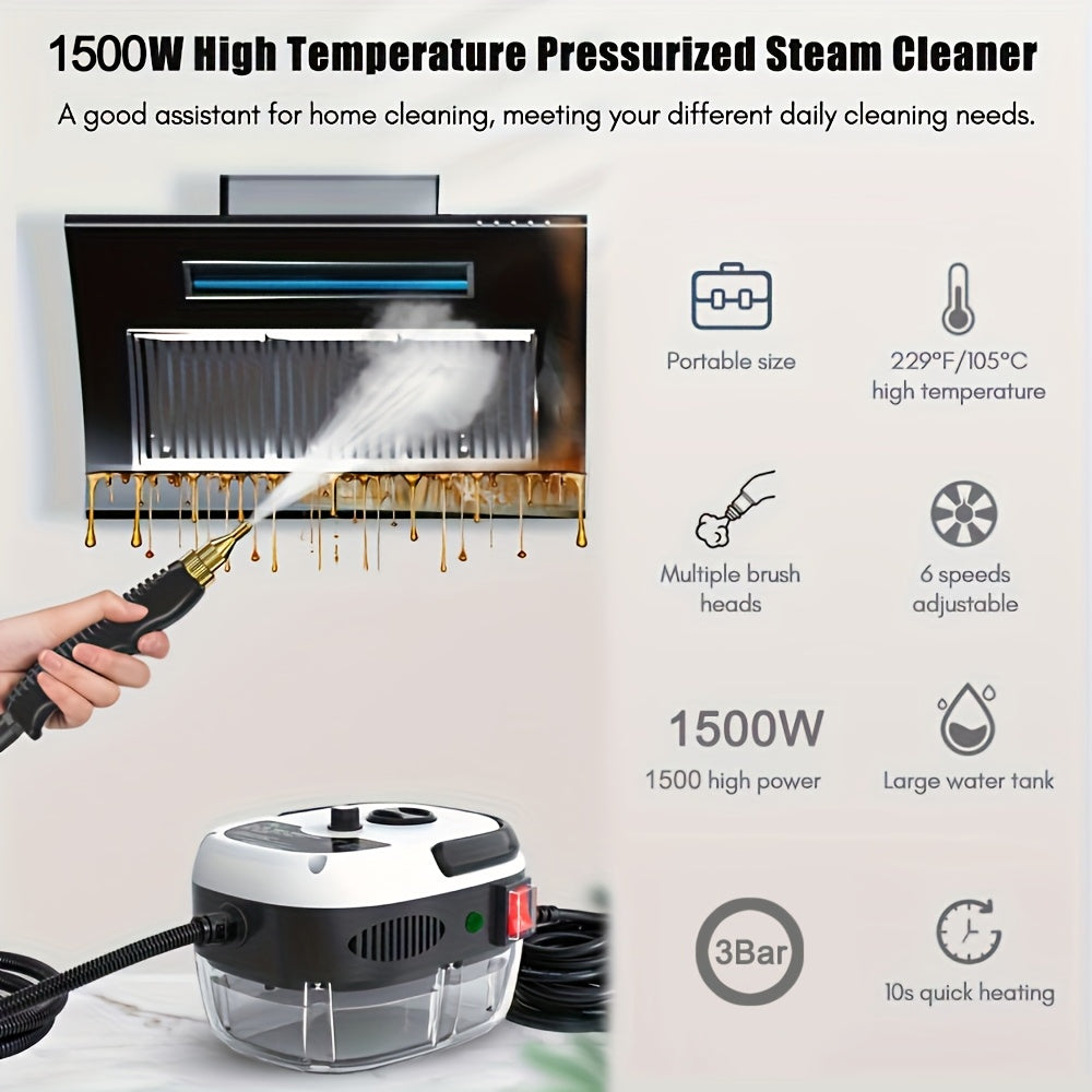 Portable Handheld Steam Cleaner for Kitchen Bathroom Furniture with Brush Heads