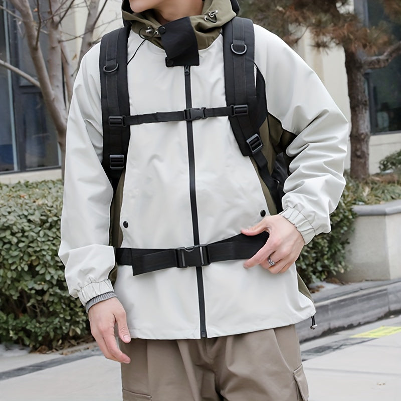 Lightweight Waterproof Travel Backpack with Tablet Compartment and Large Capacity for Hiking Camping Outdoor Red and Black