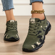 Women's Camouflage Mesh Sneakers Lightweight Slip-Resistant Walking Shoes