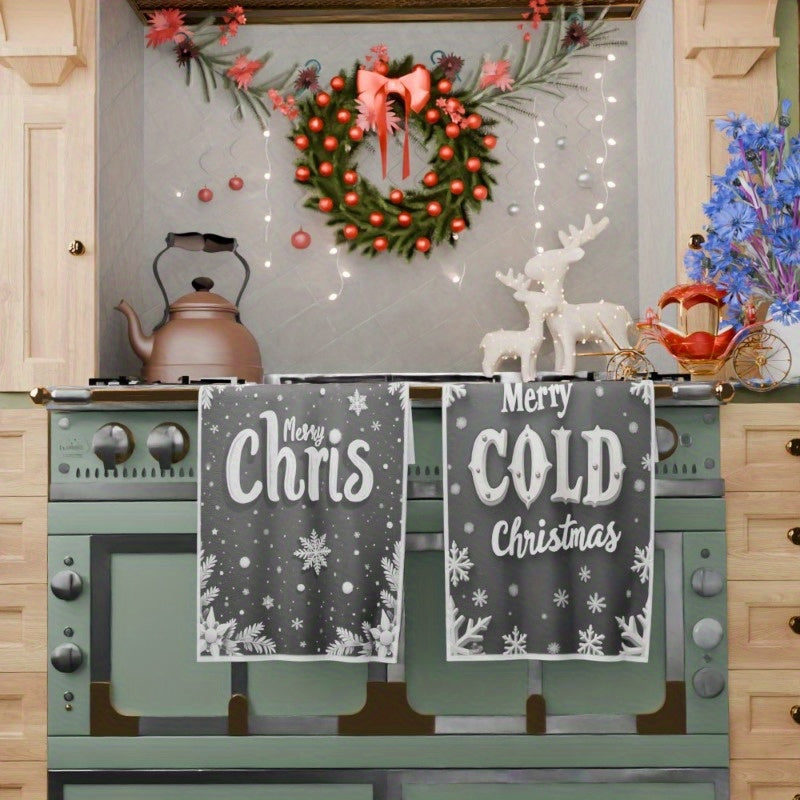 Two Pieces Christmas Decoration Gift 18x66cm Winter Holiday Decor