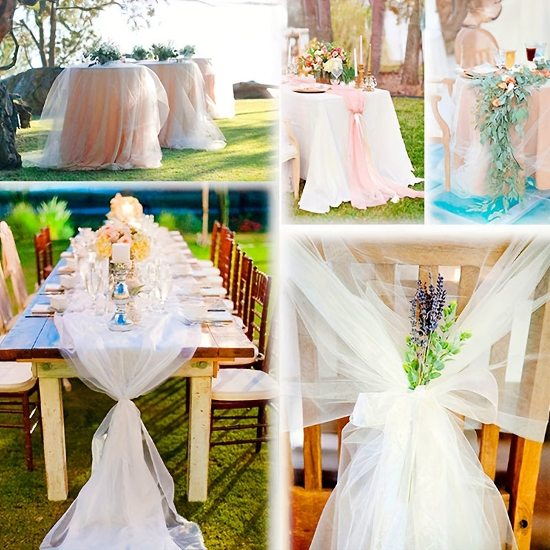 Vibrant Organza Tulle Sheer Backdrop Curtain 10m Colorful Swirl Patterns for Events