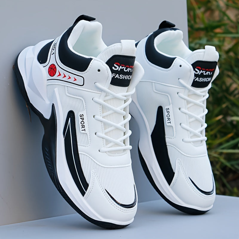 Zapatillas altas para hombre duraderas para exteriores, calzado casual para correr con suela de goma