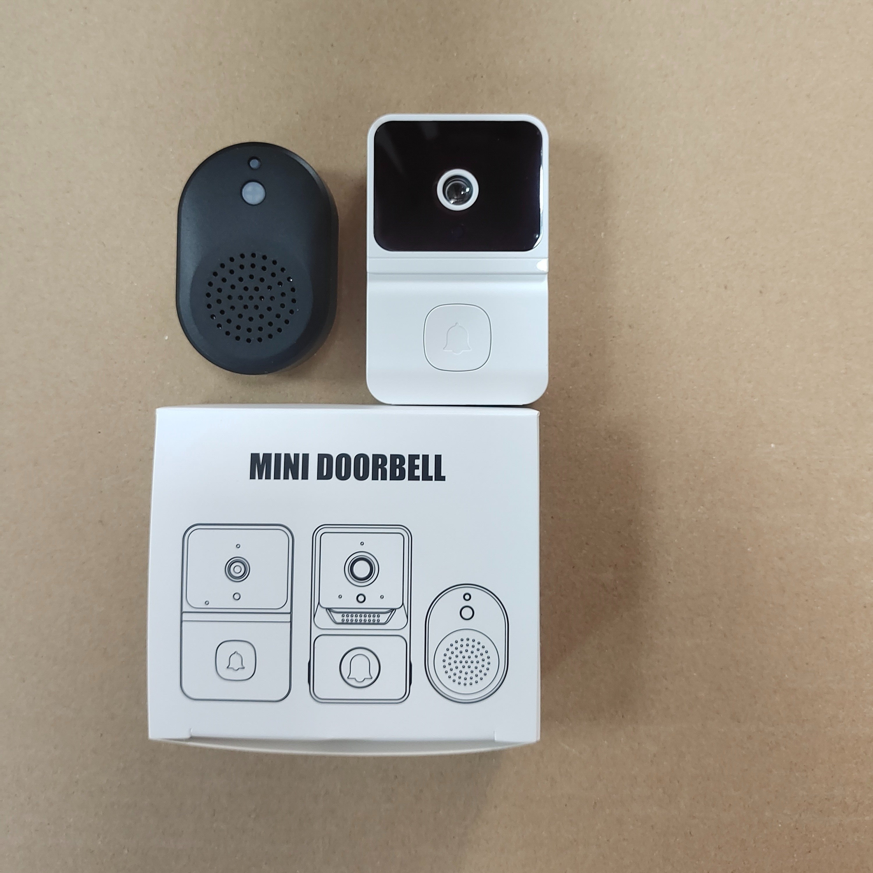 Wireless Video Doorbell with Wi-Fi Remote Intercom Battery Powered Wall Mount