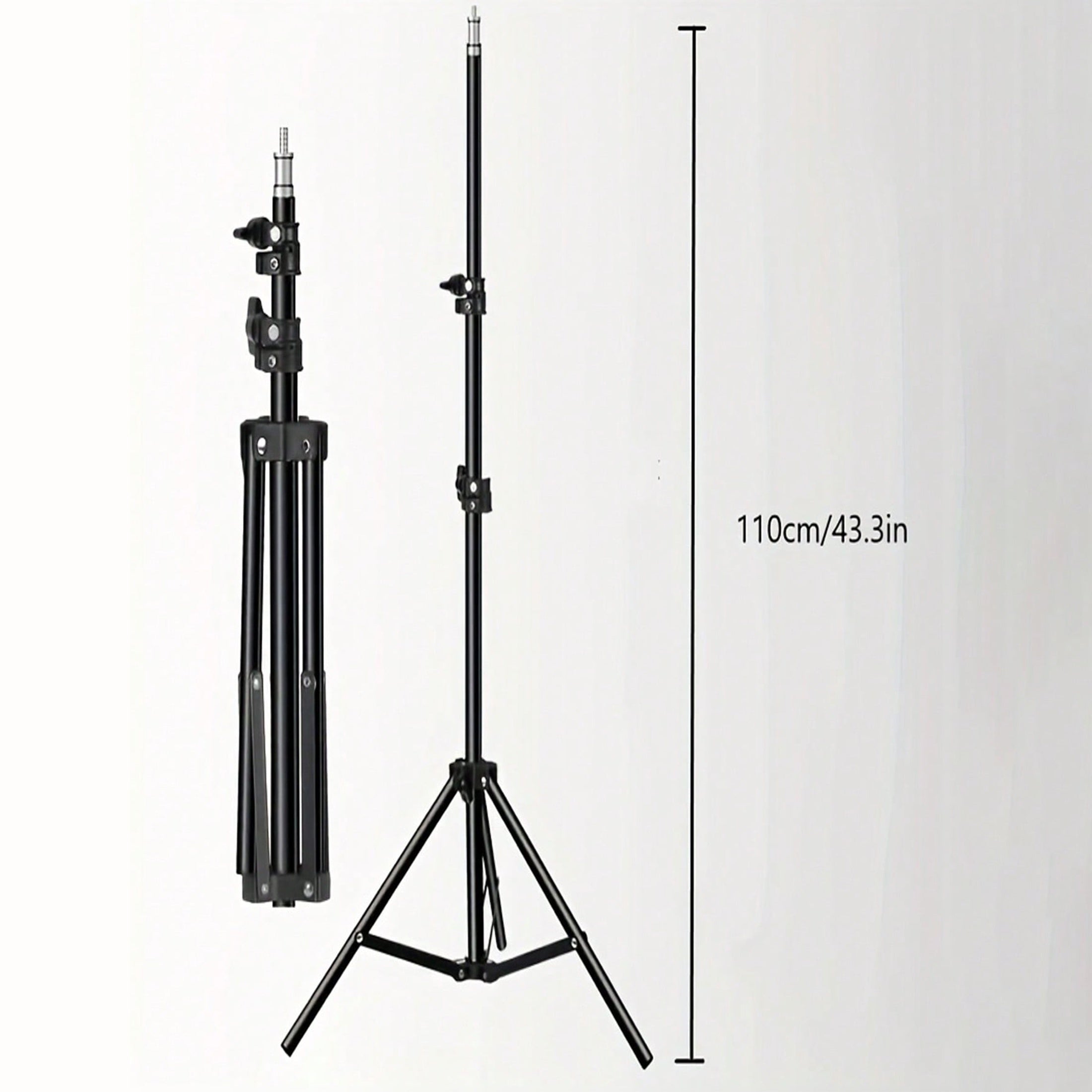 10-Inch LED Panel Light with Phone Holder and Adjustable Tripod Stand Photography Lighting Kit