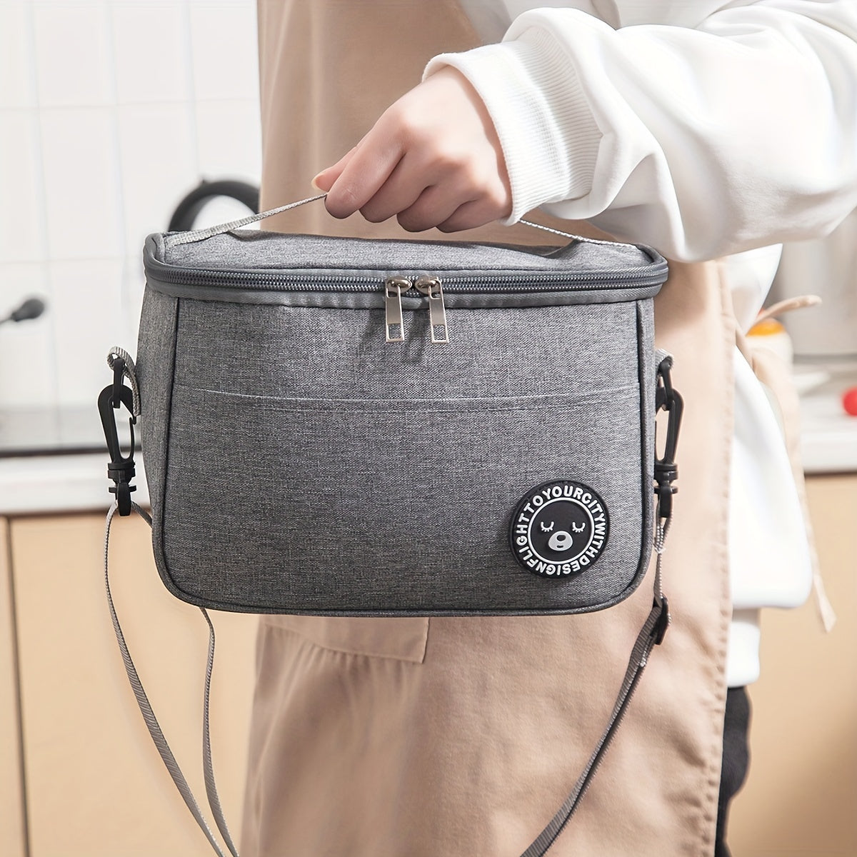 Insulated Lunch Bag with Double Layer for School, Picnic, and Gift Use