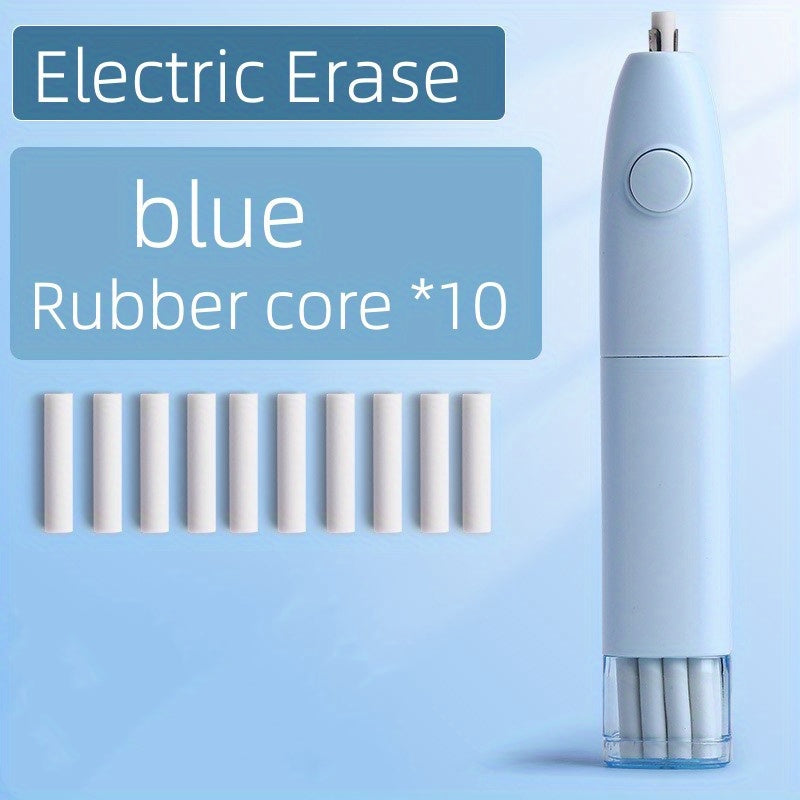 Electric Eraser with 10 Spare Cartridges for Art Students No Battery Needed