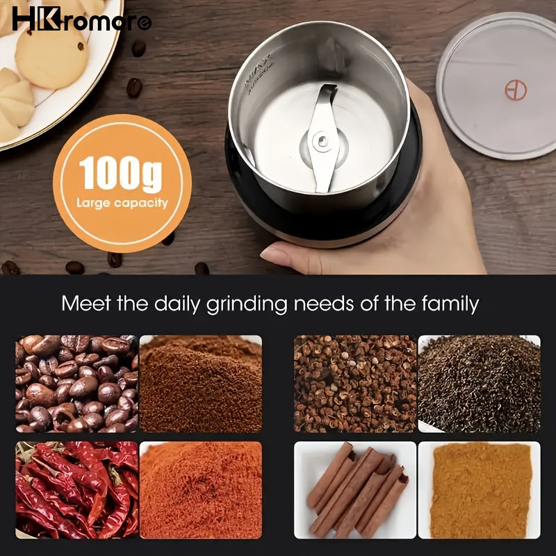 Electric Coffee Grinder for Spices Herbs and Grains Detachable Washable 30000 RPM