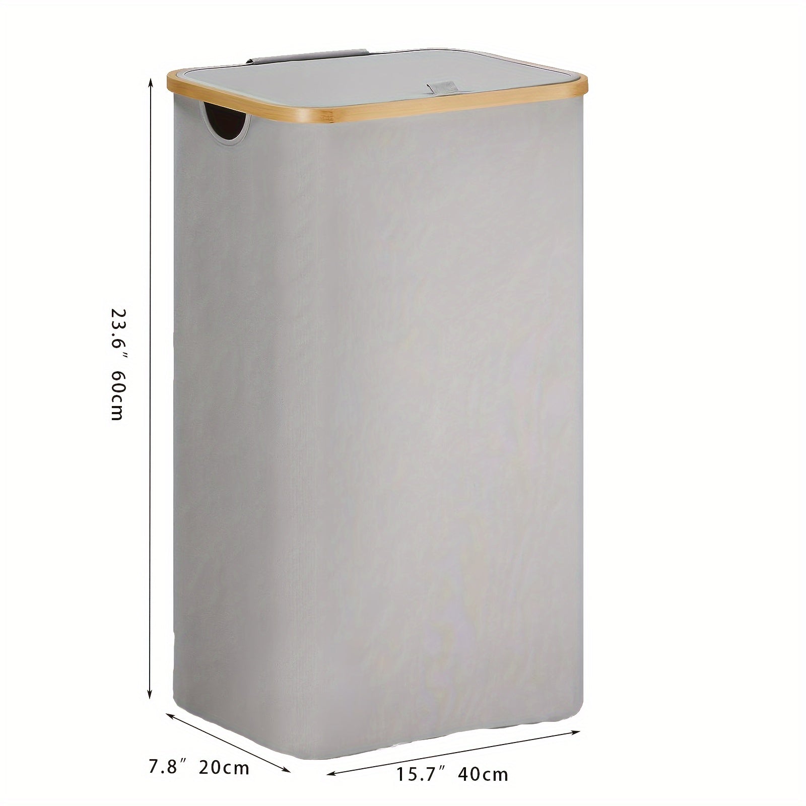 Large Foldable Laundry Hamper with Lid and Removable Inner Bag in Black Grey or White