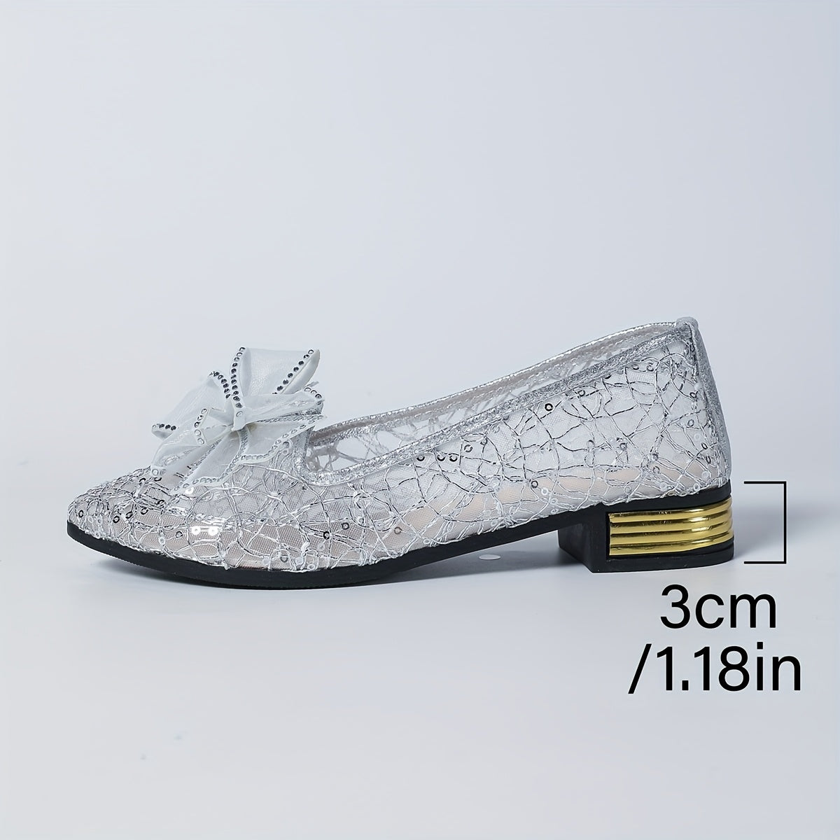 Women's Checkered Fabric Slip-On Shoes with Bow, Breathable All-Season Comfort