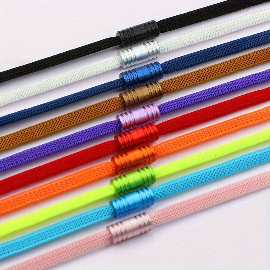 No-Tie Elastic Shoelaces for Sneakers and Casual Shoes 1 Pair Multicolor