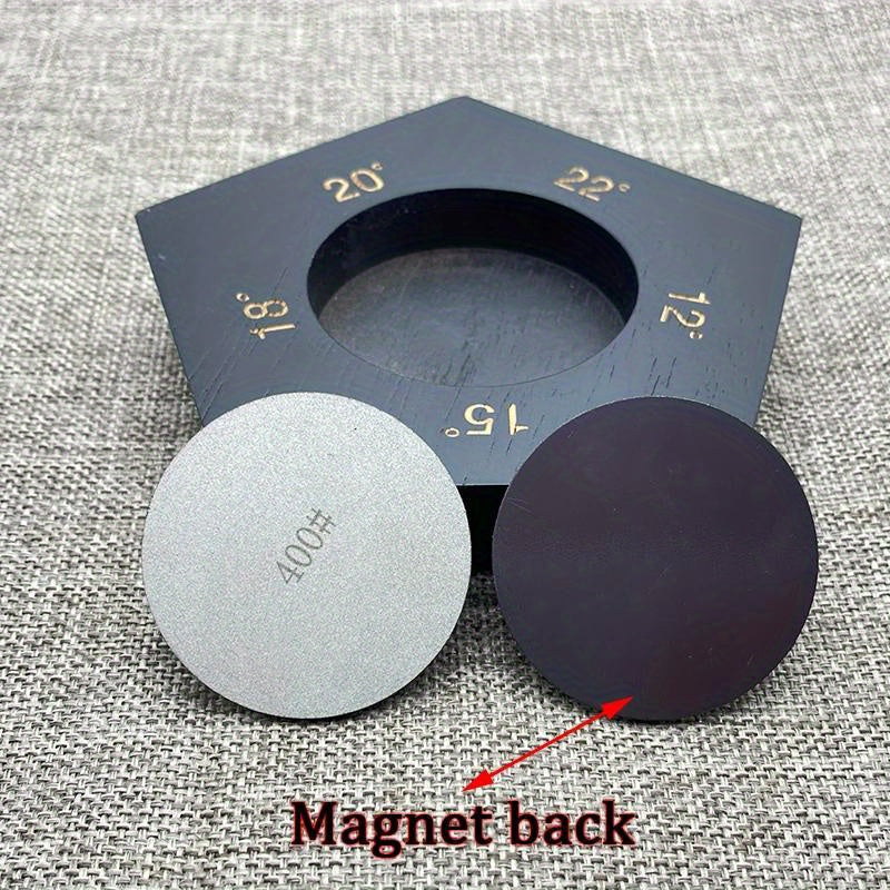 Afilador de cuchillos de cocina manual con infusión de diamantes, ángulos fijos de 12°, 15°, 18°, 20°, 22°, duradero