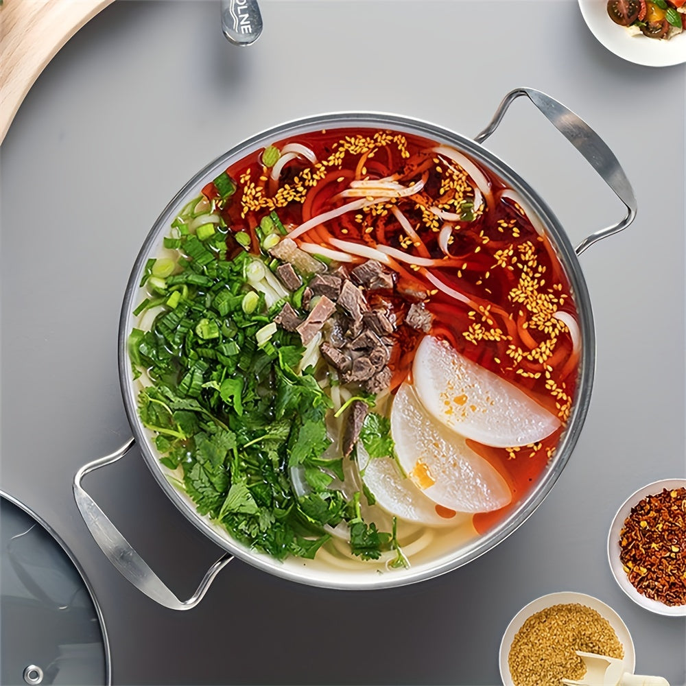 Set of Cooking Pots with Glass Lids and Wire Handles