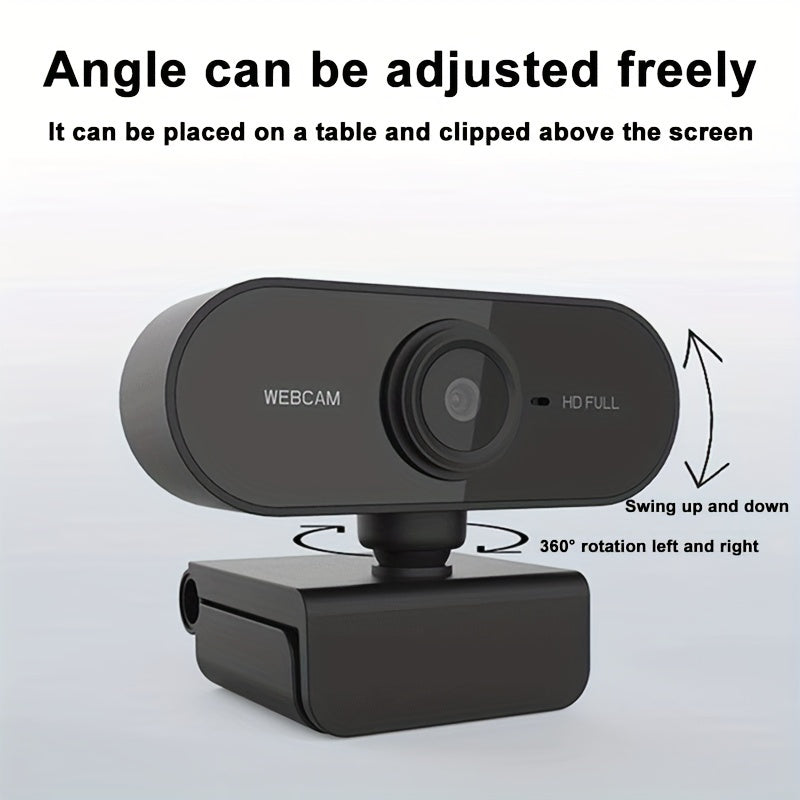 Веб-камера Full HD 1080P с микрофоном, автофокус, двусторонняя связь, подключение и использование без установки для работы, учебных классов, совещаний