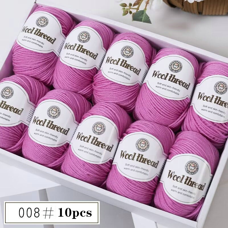 10pcs Australian Wool Yarn 500g Soft Warm Knitting for Sweaters Coats Scarves