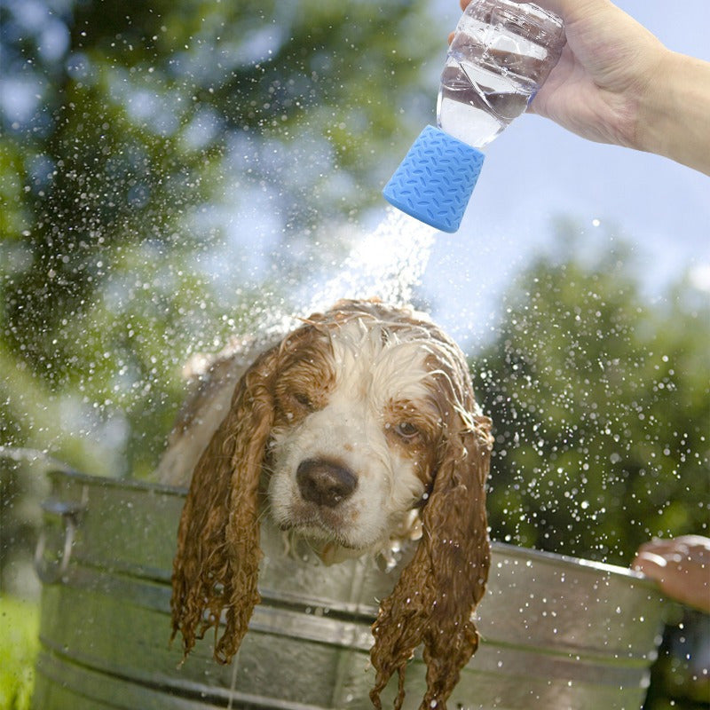 Cabezal de ducha portátil con 50 salidas de silicona para uso exterior limpieza y baño de mascotas