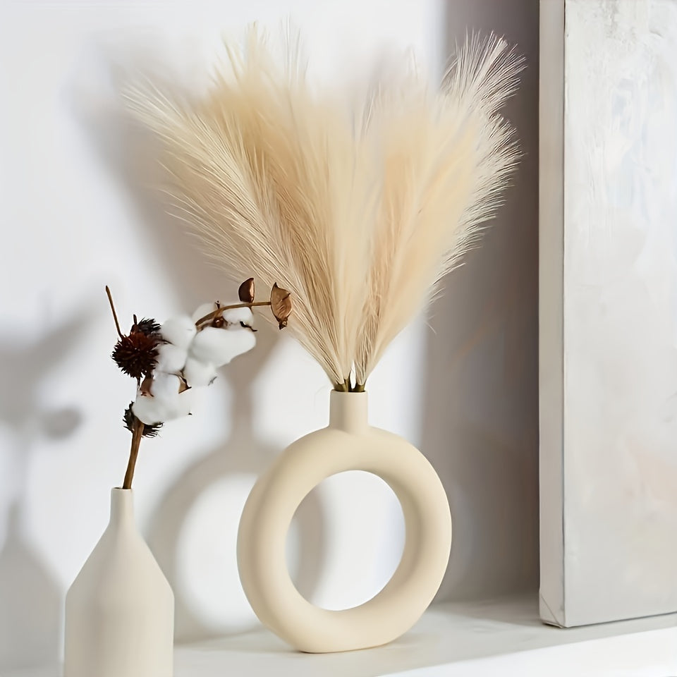 10 Pieces Faux Pampas Grass Decor Set for Weddings and Home Interior