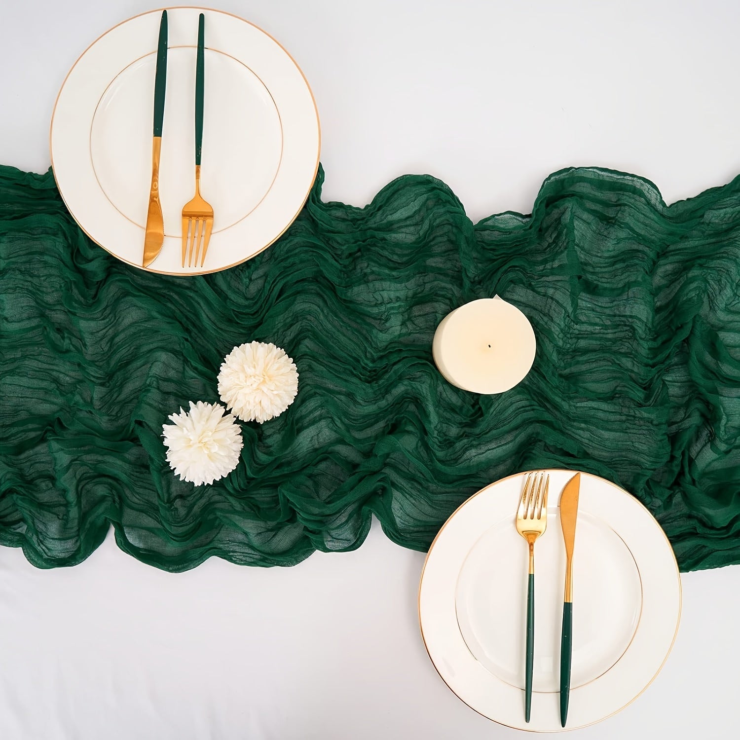 Ko'p rangli qirqilgan stol bayrog'i - nafis ovqatlanish stoli bezaklari