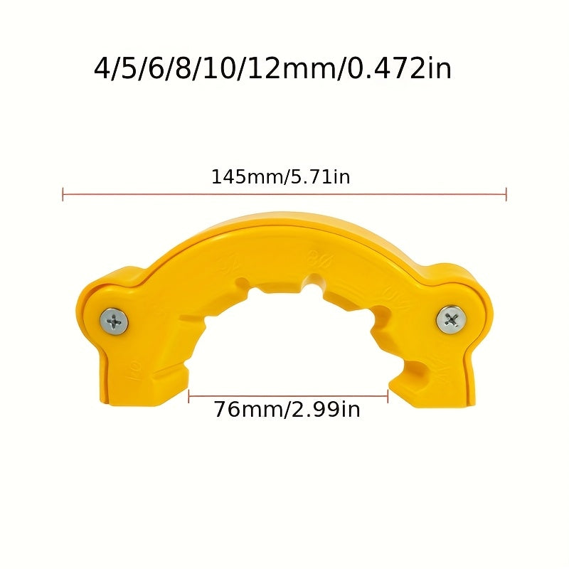Barqaror sariq plastmassa C-turi asbob bir nechta burg'ulash burg'ulashlarini samarali tarzda qattiqlashtiradi.