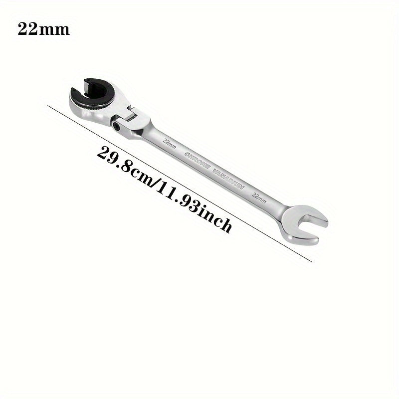 Ratchet kaliti to'plami Avtomobil tormoz, yonilg'i quvuri uchun ochiq-oydin, moslashuvchan bosh, 72 tish