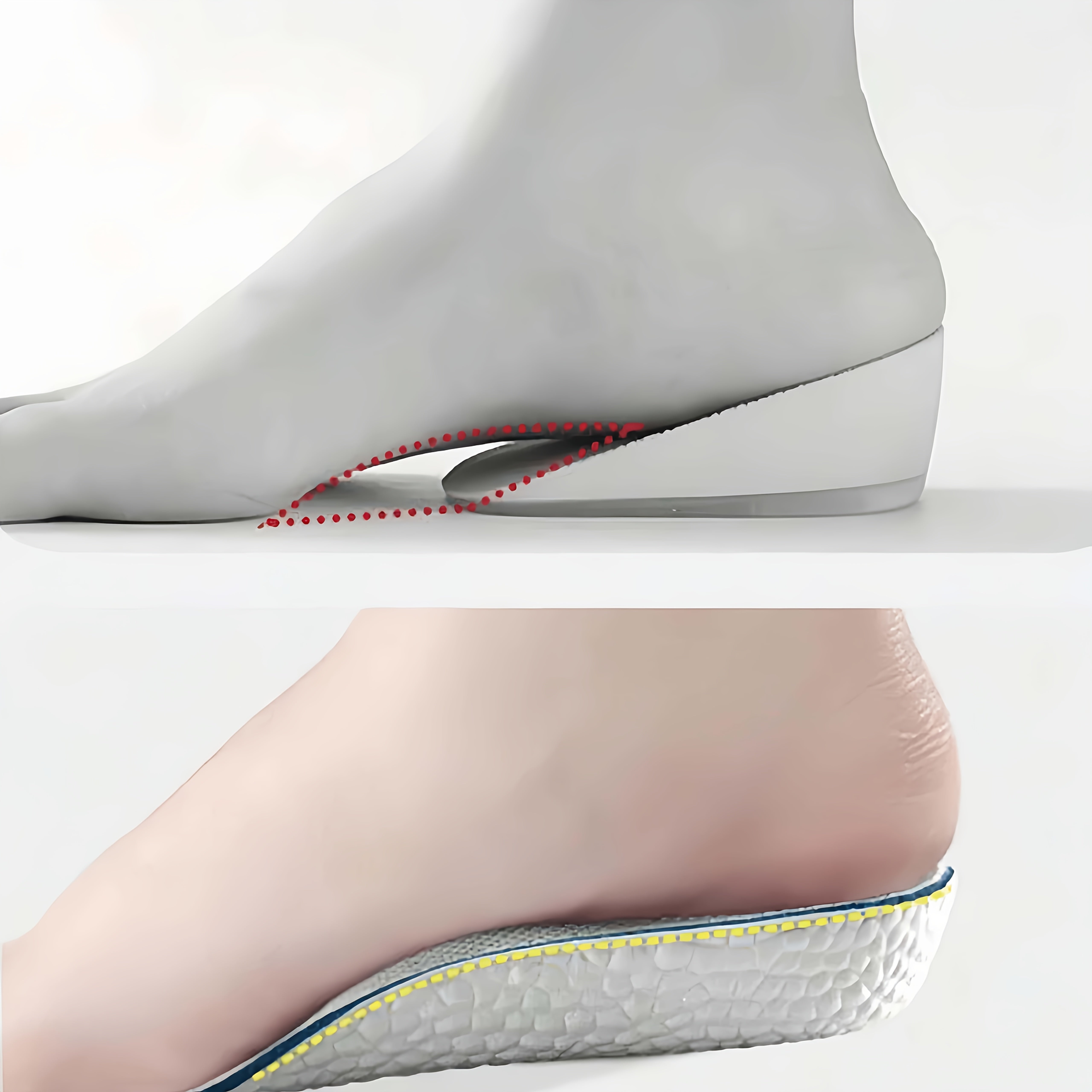 Unisex EVA Cushioning Height Increase Insoles for Sports Shoes