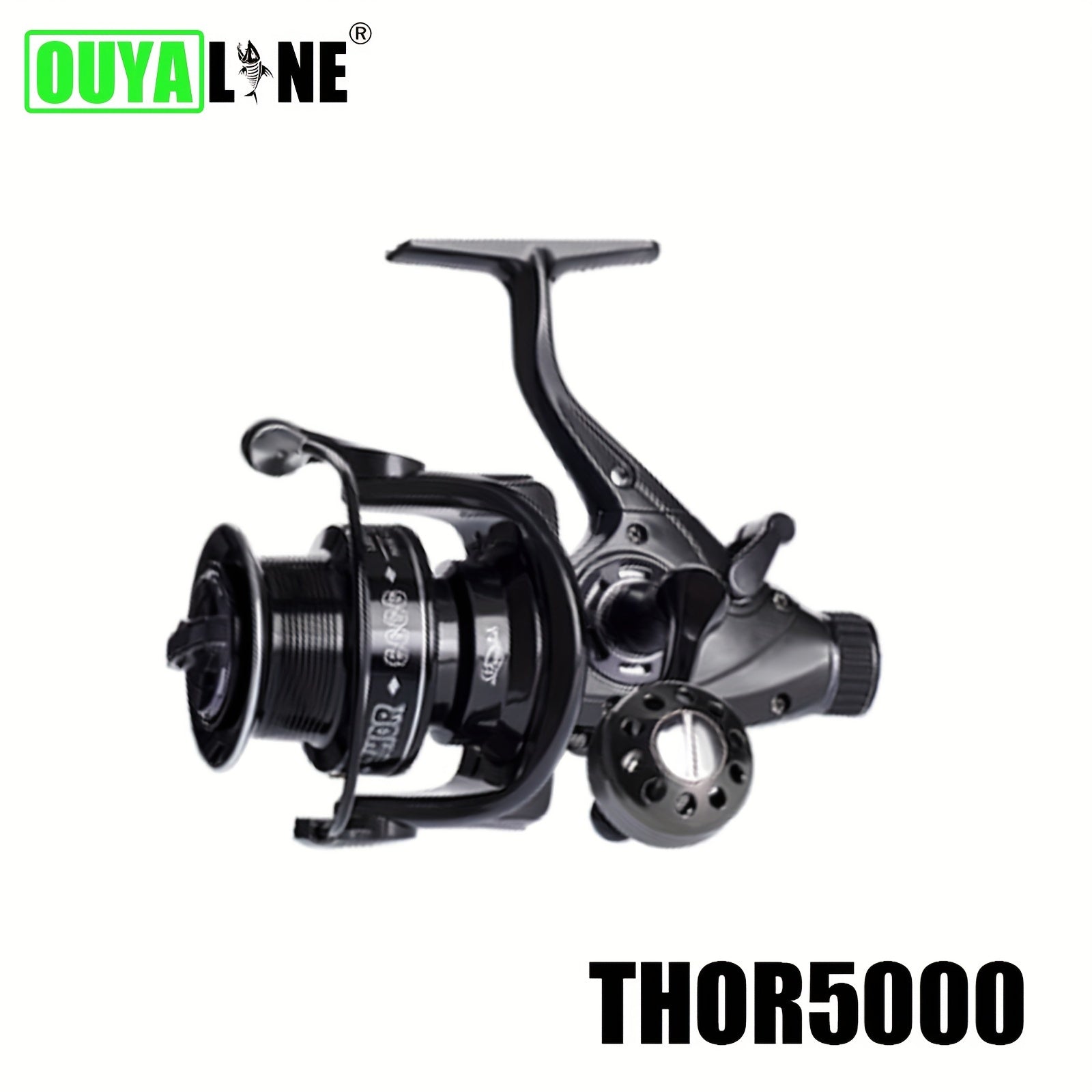 Spinning Fishing Reel 7+1BB Aluminum Alloy 10-25kg Double Drag Carp Tackle