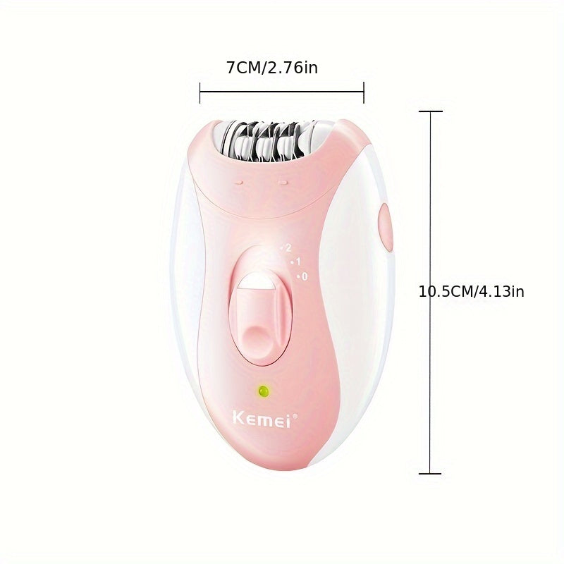 Electric Hair Removal Device Portable USB Rechargeable Epilator 5 Attachments Pink White