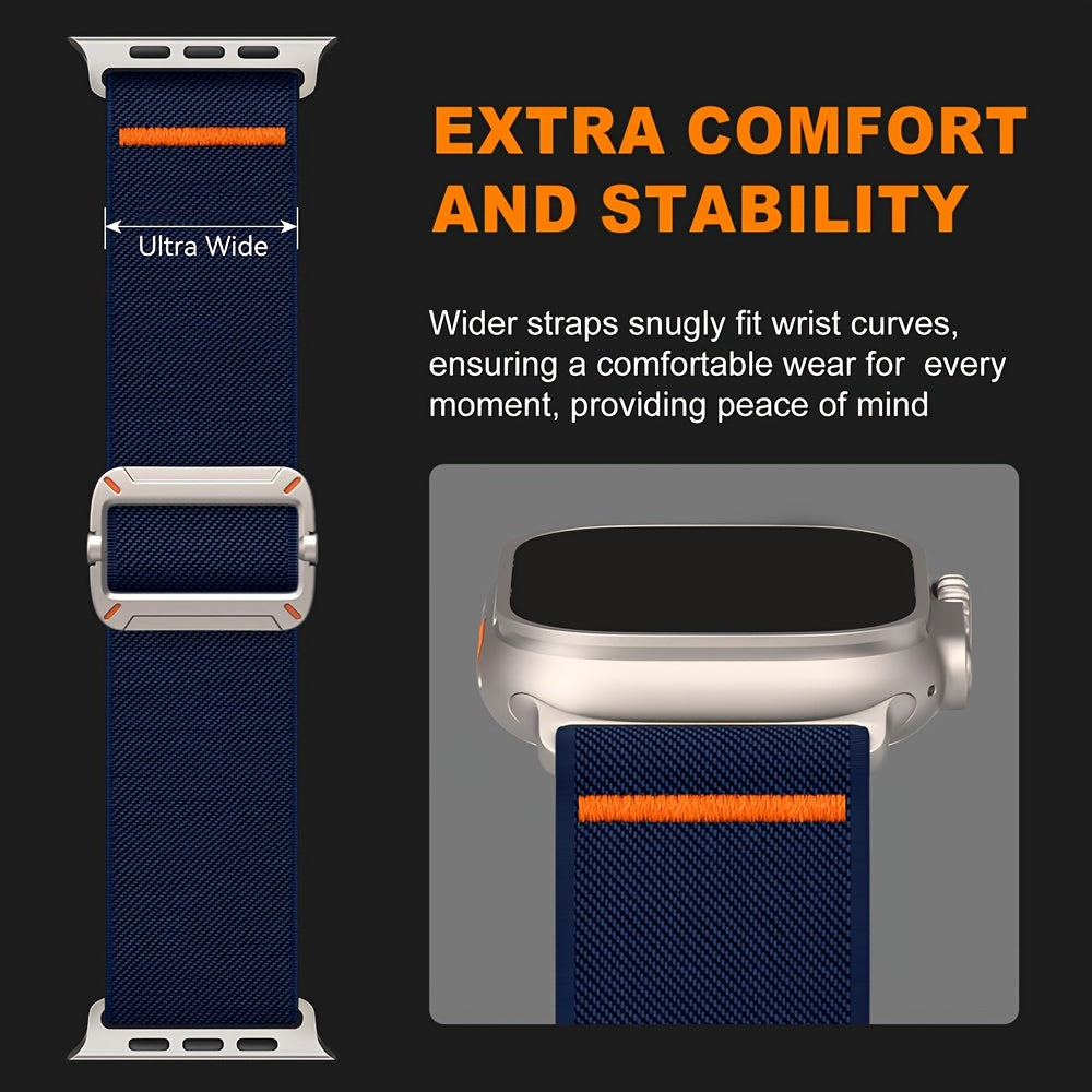 Stretchy Nylon Sport Band for Apple Watch Ultra Series 42mm 49mm Men Women