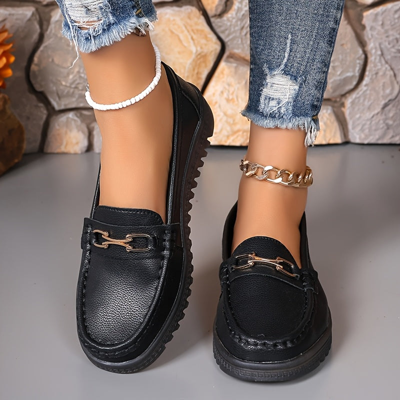 Women's Slip-On Loafers Synthetic Flat Shoes Non-Slip All-Season