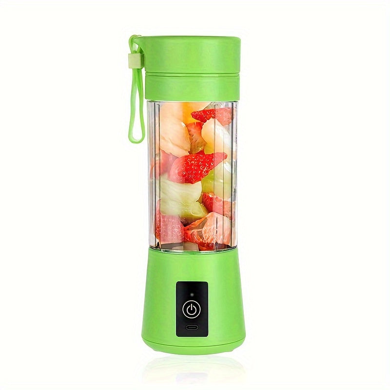 Portable USB Rechargeable Blender Personal Smoothie Maker 380ml Black Green