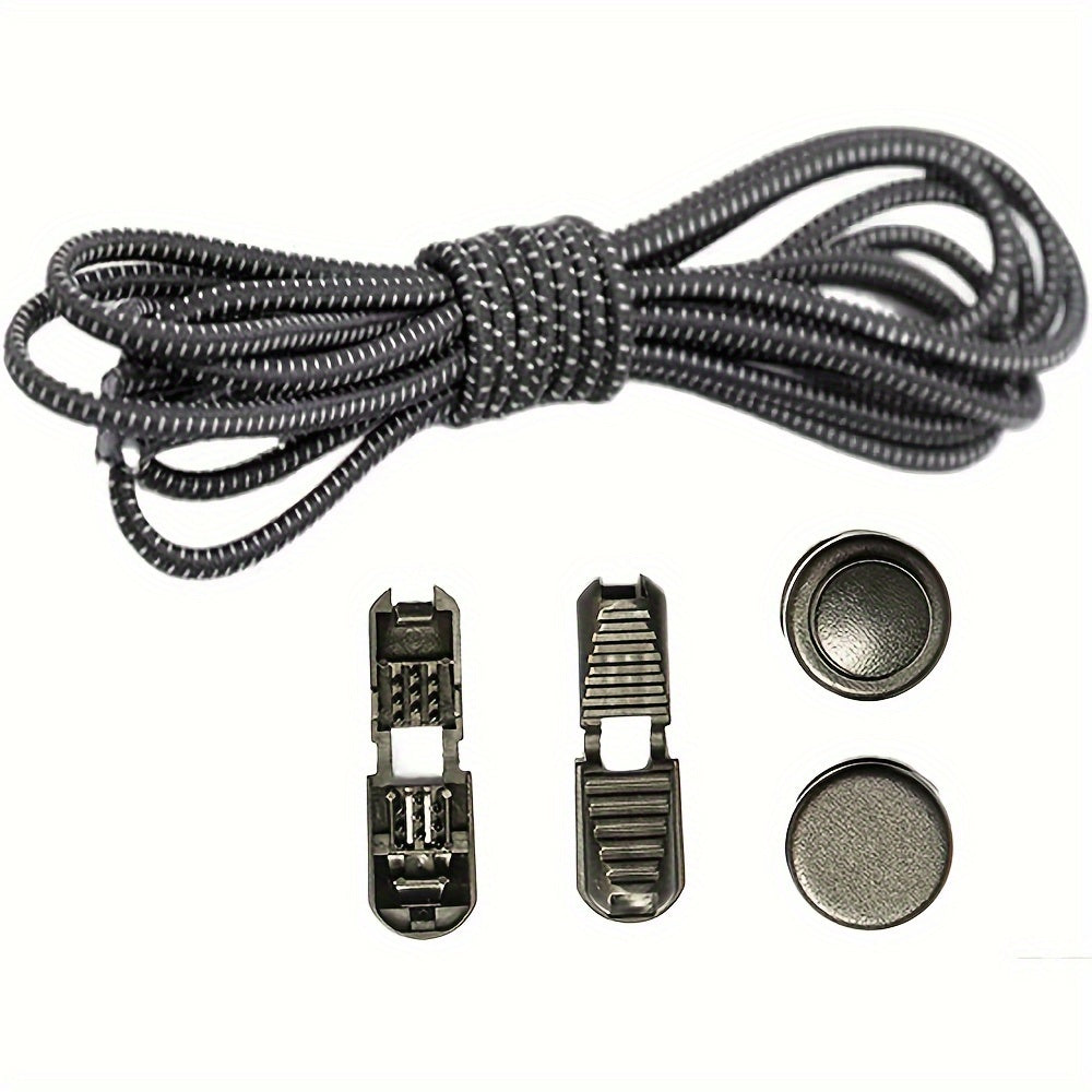 2PCS No-Tie Elastic Shoelaces for Sneakers Durable Stretchy Quick Lock