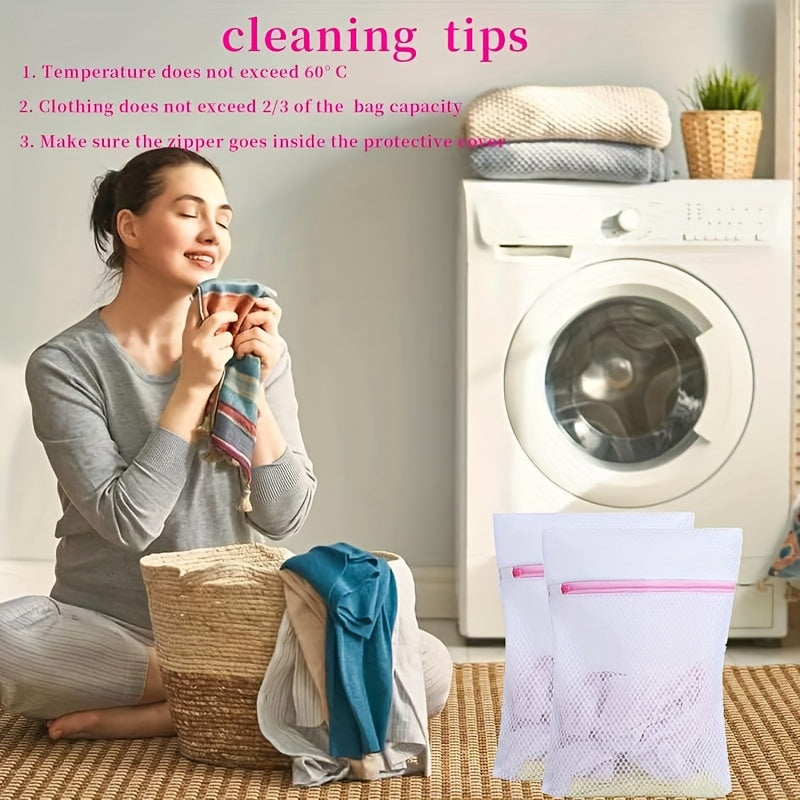 Juego de 6 bolsas de malla para ropa delicada, almacenamiento de viaje, tamaño pequeño 27x37cm