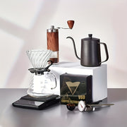 Portable Stainless Steel Coffee Machine Set with Grinder and Accessories