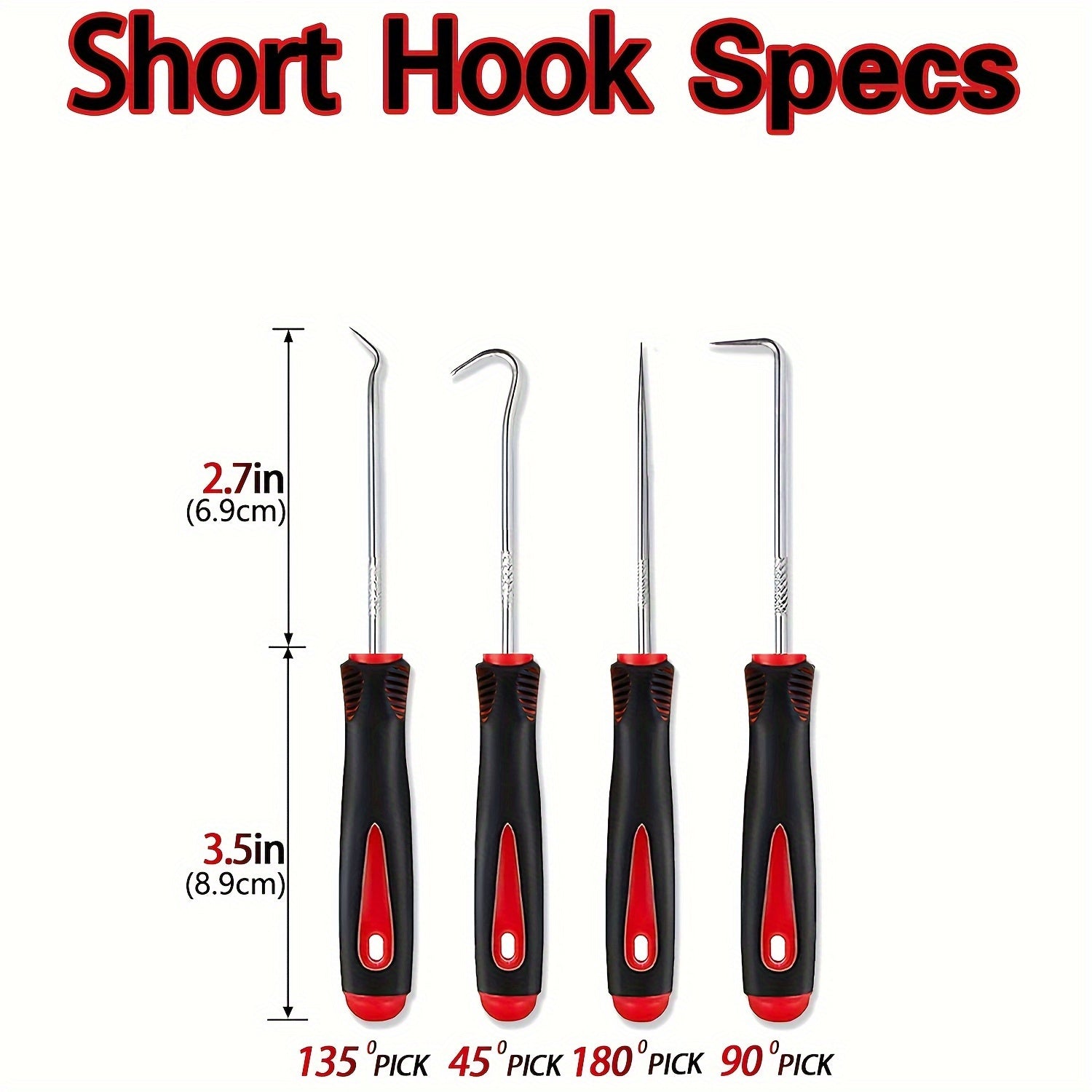 4 Pack Precision Pick and Hook Set Automotive Hand Tools for Oil Seals