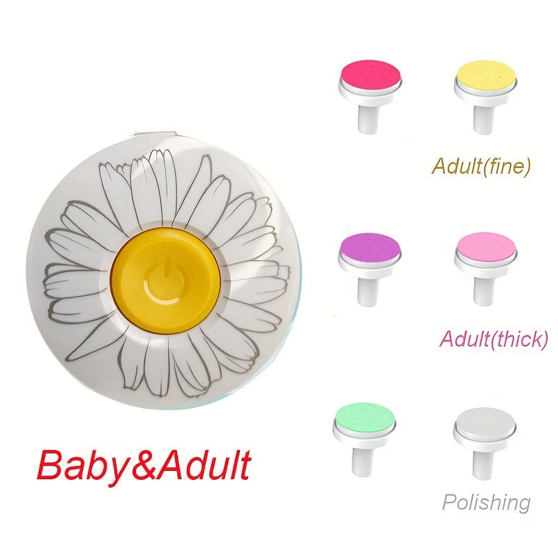 Baby Nail Trimmer Kit for Newborns and Toddlers Electric Manicure File with Clippers