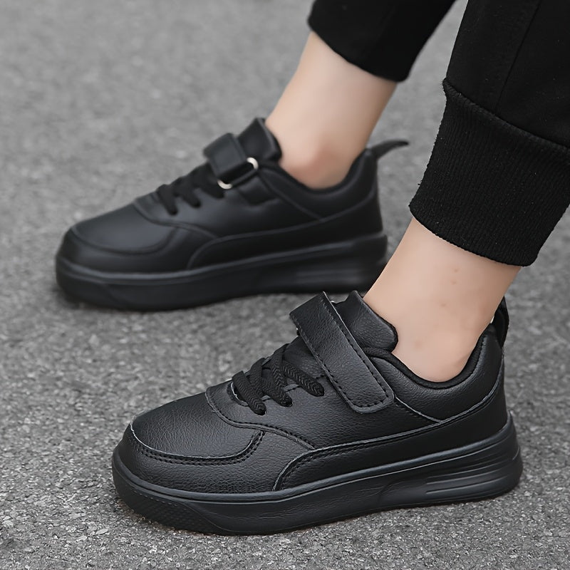 Kids Casual Shoes for Boys and Girls Lightweight Comfortable All-Season PU Fabric Low Top