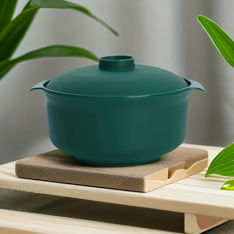 Non-Slip Microwave-Safe Salad Bowl with Lid for Grains and Pasta