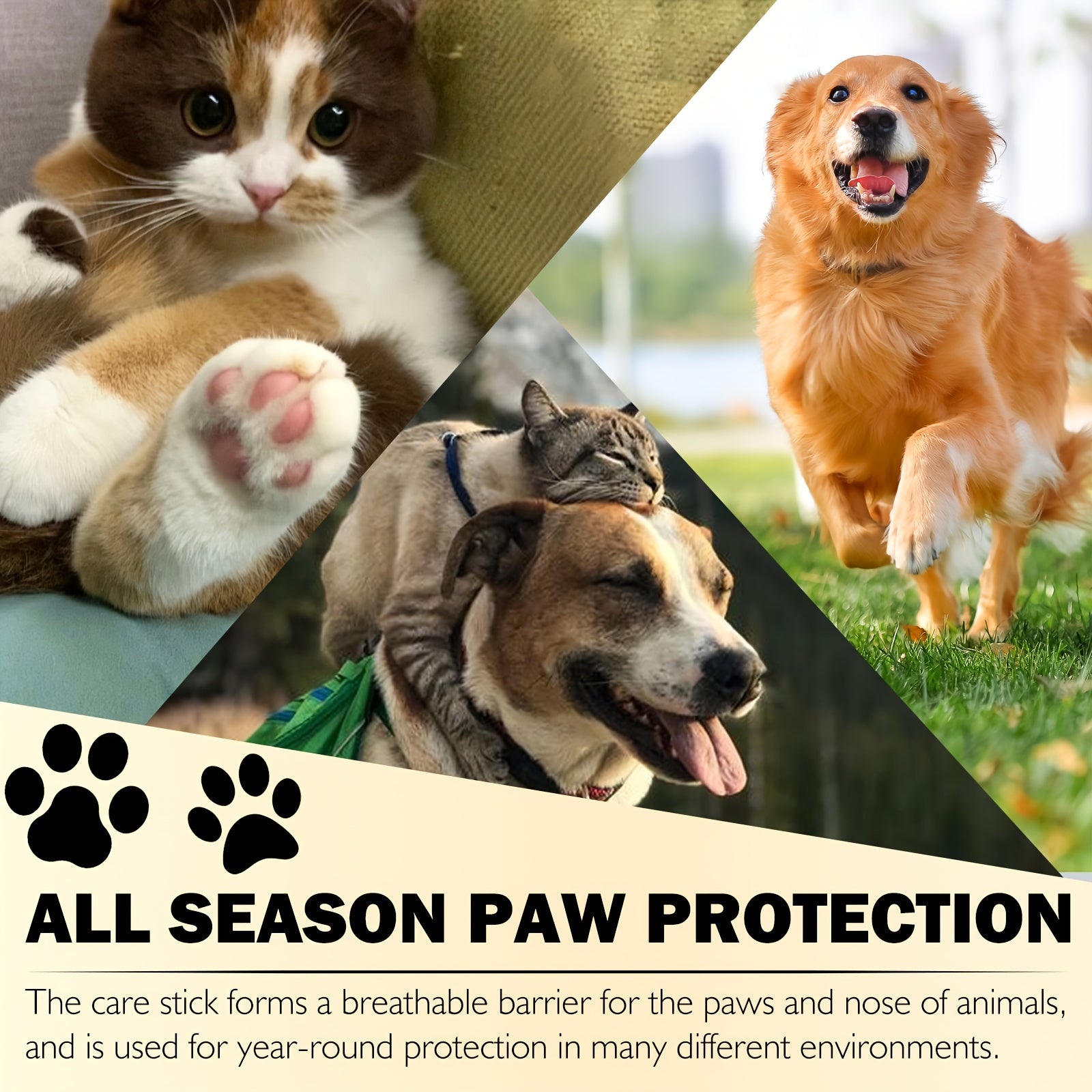 Pet Paw and Nose Balm Stick 1.4oz Hydrating Moisturizer for Cats and Dogs