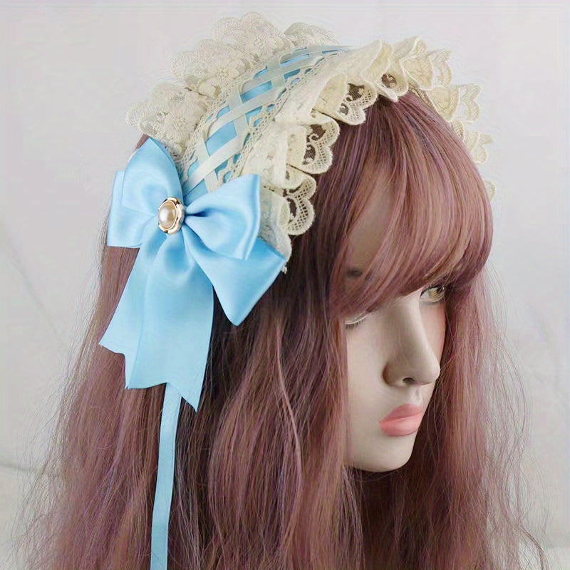 Maid Style Hair Accessory Headband with Non-slip Duck Billed Clips for Women